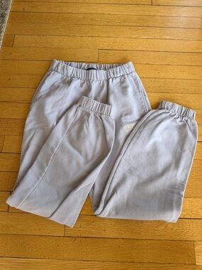 Brandy Melville Light Gray Kids Elastic-Waist Joggers